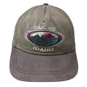 Cascade Idaho Slideback 5 Panel Cap Brown OS Adjustable Embroidered Impressions